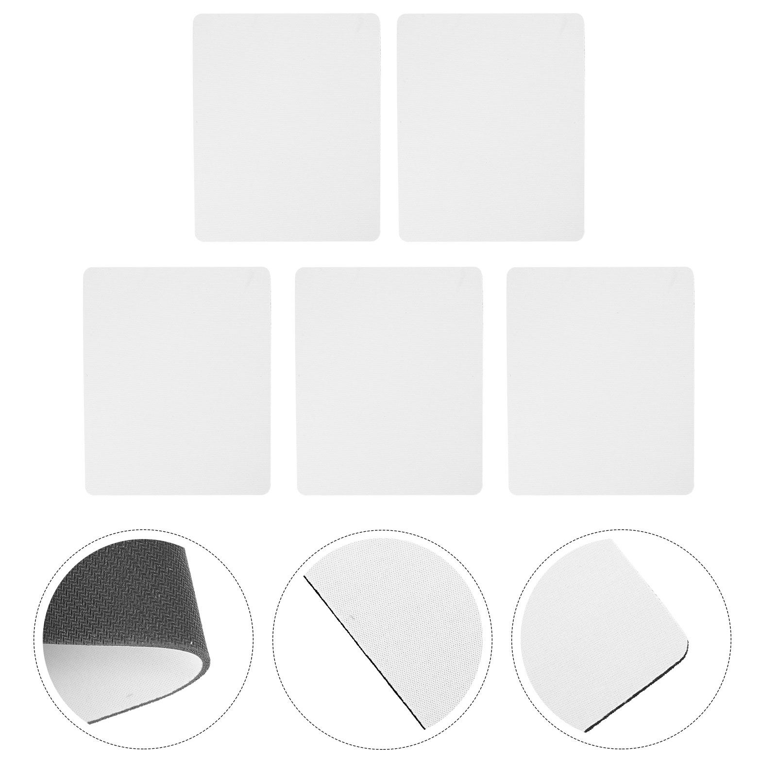 Mouse Pad Blank Sublimation - 5枚セット昇華印刷用無地マウスパッド、プレミアムゴムベース、快適な手触り、大判サイズ、ホームオフィスデスクトップ昇華印刷用