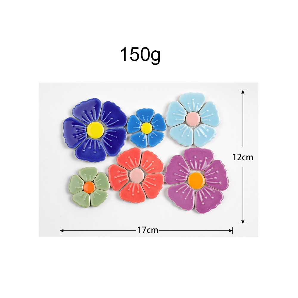 花柄セラミックモザイクタイル、桜の花びらの形をしたDIYクラ - Ceramic Tile Blank のレビューと価格